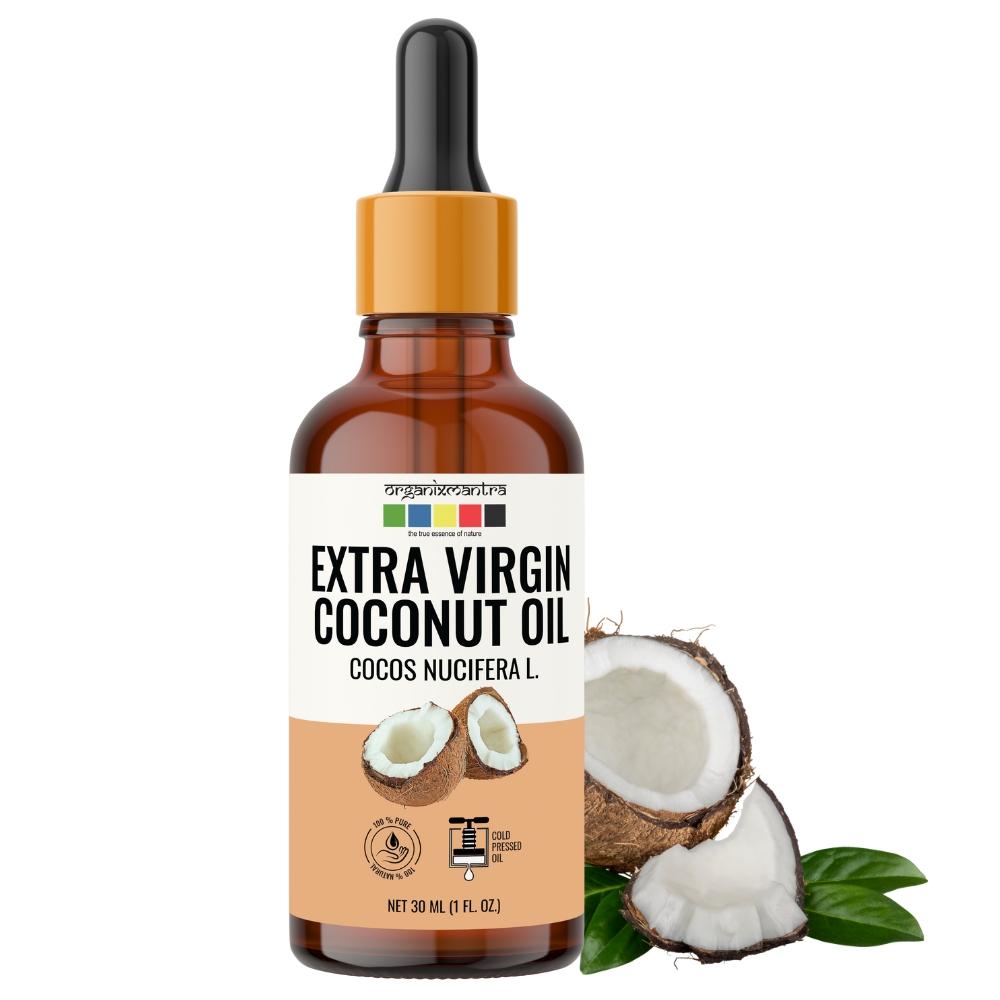 Organix Mantra Extra Virgin Coconut Oil, 100% Pure, Cold Pressed Organic Oil, 30ML