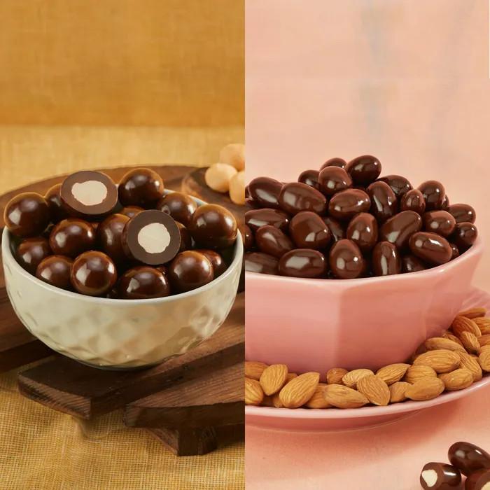 Gourmet Chocolate Macadamia & Almonds COMBO Jars