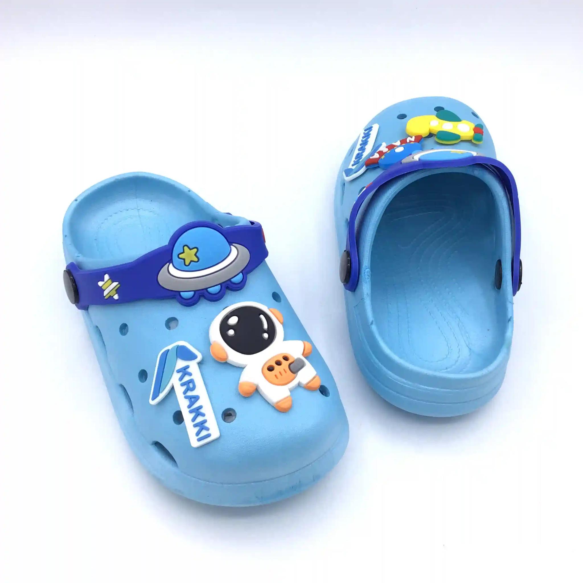 Kids Space Button Water Clogs | Blue - 2 to 3 Years