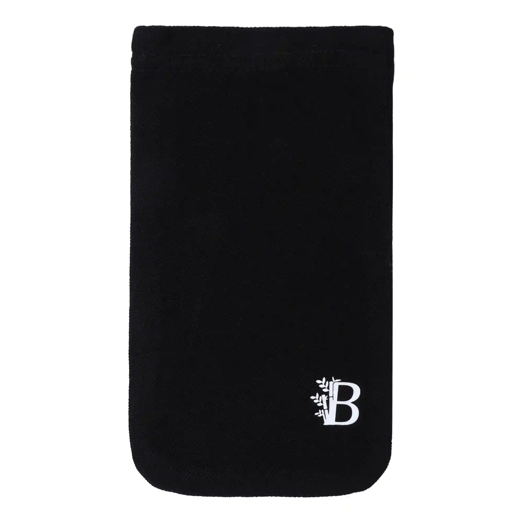 Bamboo Fabric Unisex Mobile Cover - Black