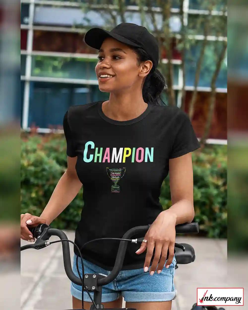 Multicolor Champion Trophy T-Shirt For Women - S