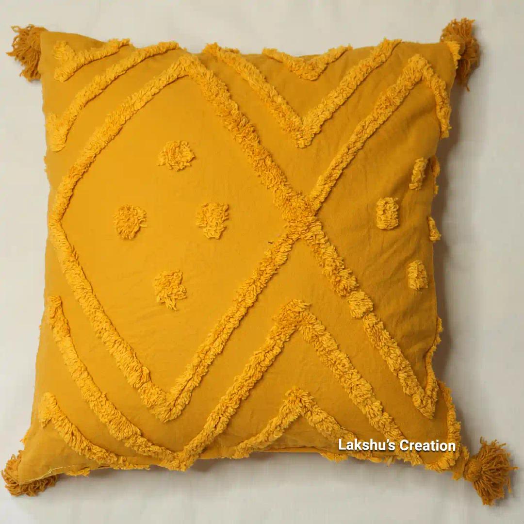 Boho/Bohemian Style Cushion Covers - Mustard Yellow (Pack of 1)