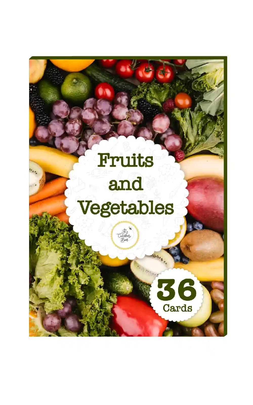 The Curious Bees - Fruits and Vegetables Flash Cards