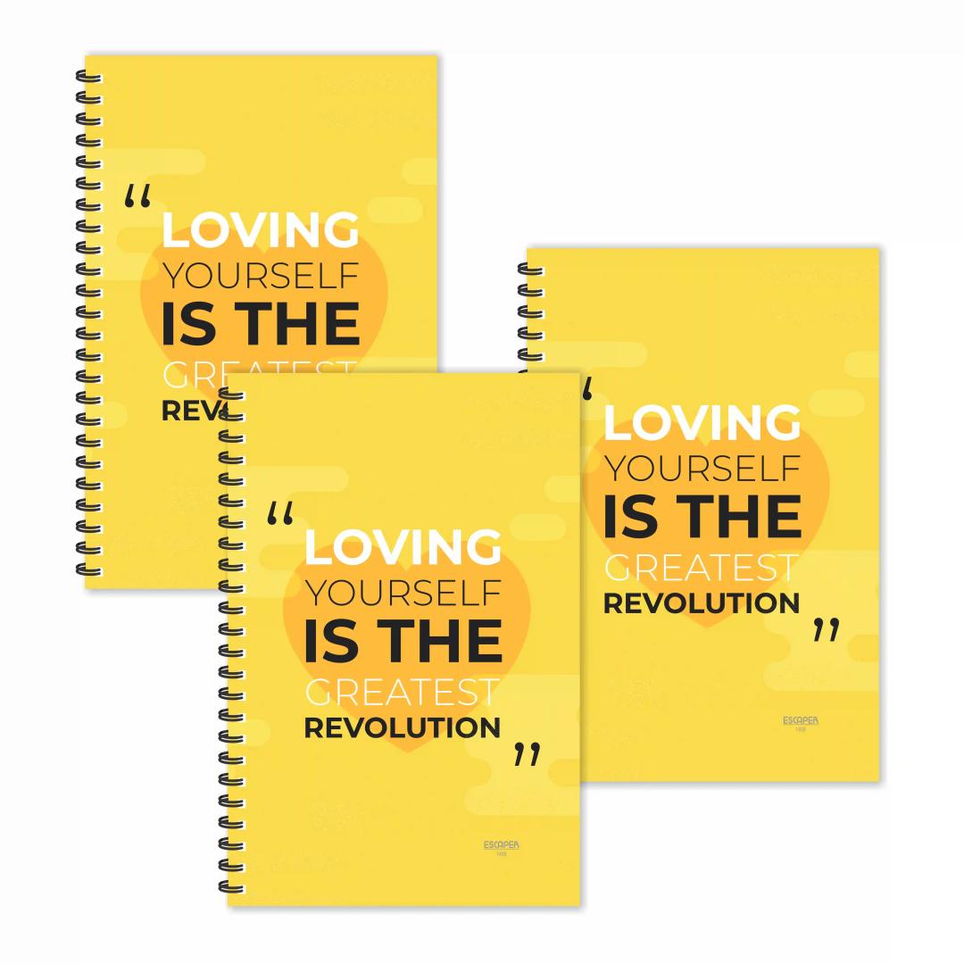 Love Yourself Greatest Revolution Motivation Diaries - Pack Of 3