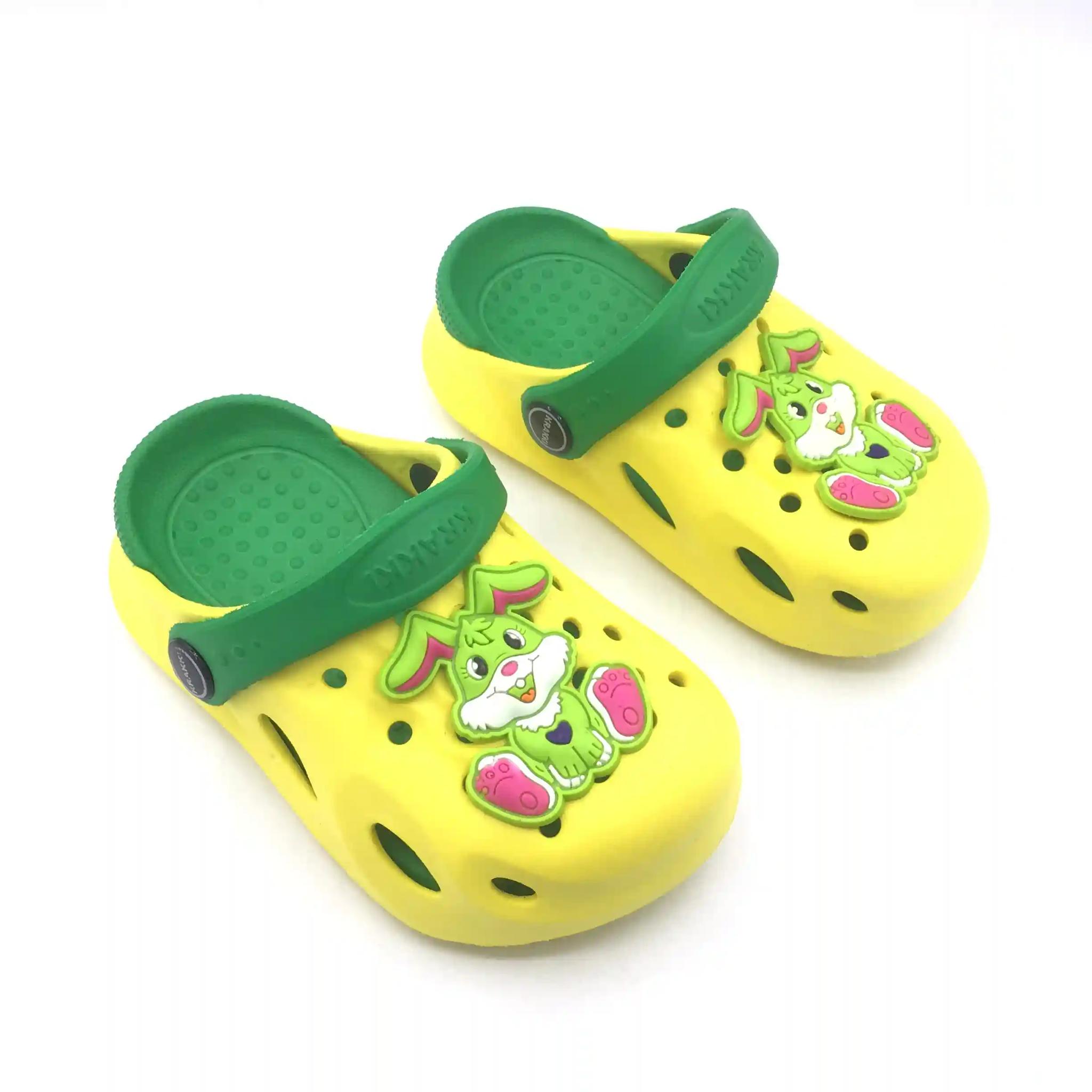 Kids Applique Clogs - Yellow | Size: 21