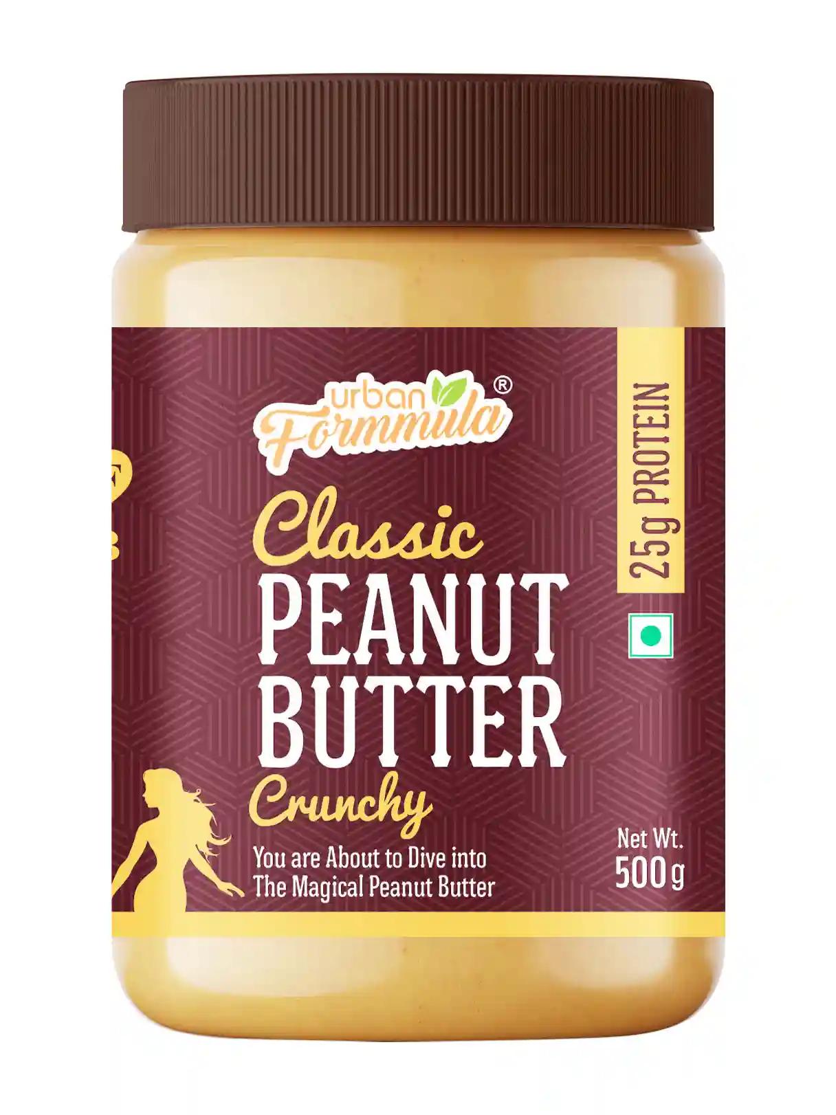 Classic Peanut Butter (Crunchy) - 500 Gm (Pack of 1)