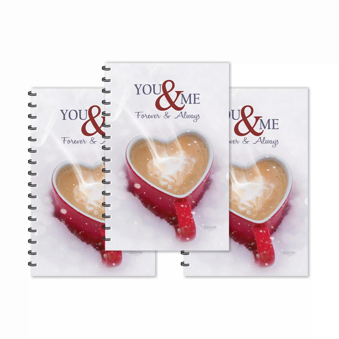 You & Me Forever & Always Designer Ruled Diaries - Pack Of 3