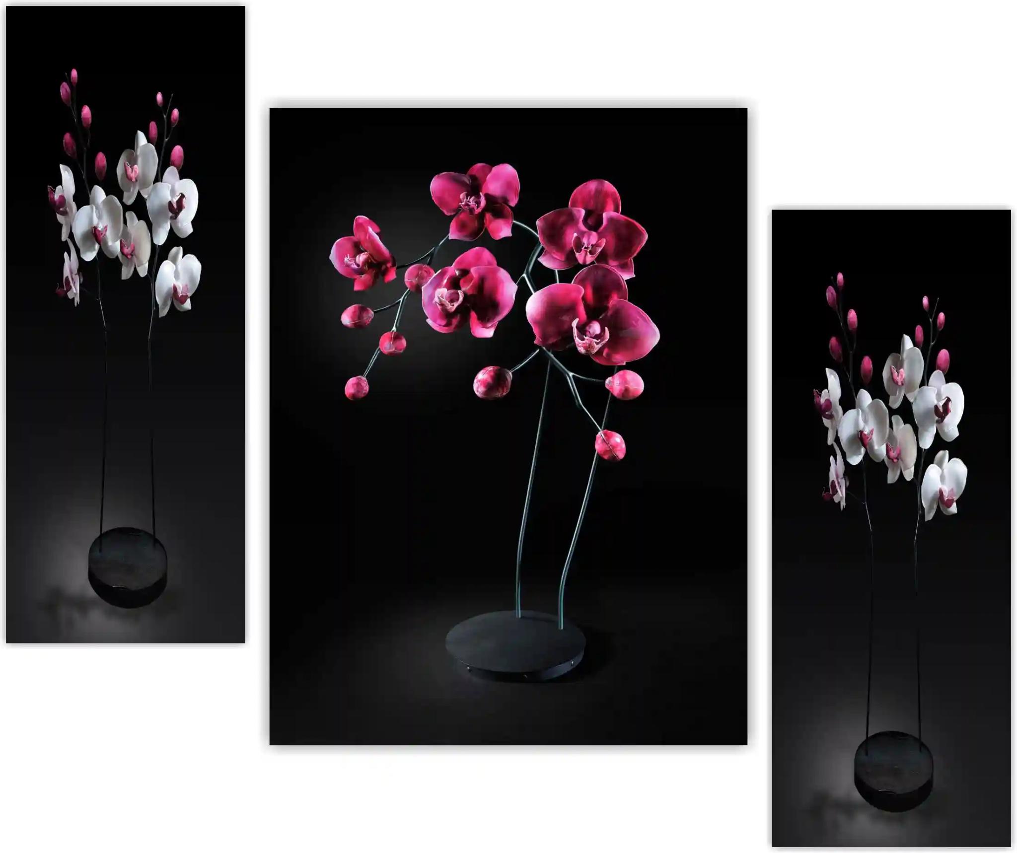 Framed Flower Wall Painting for Home Decor - Pattern 207