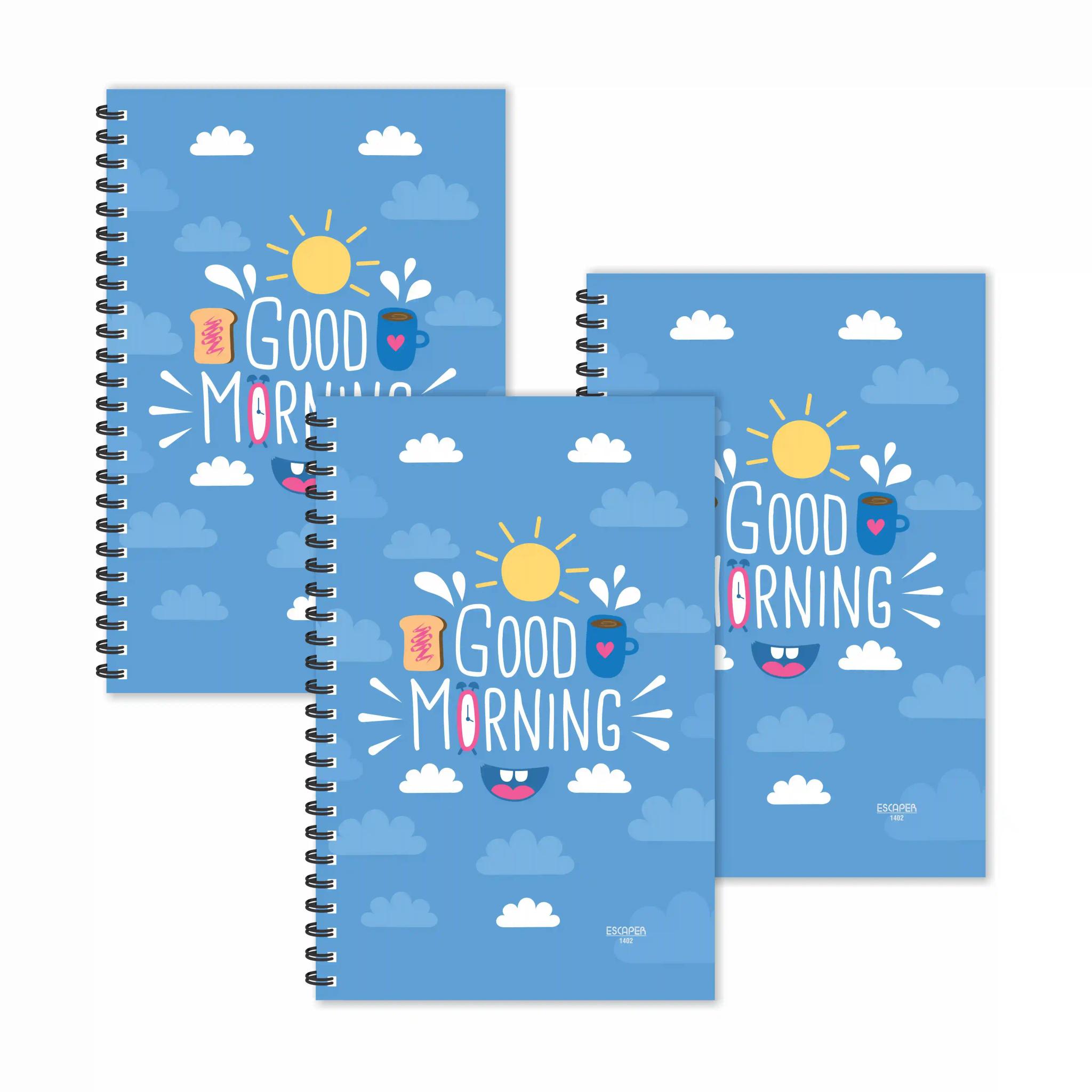 Funny Good Morning Ruled Diaries Pack Of 3