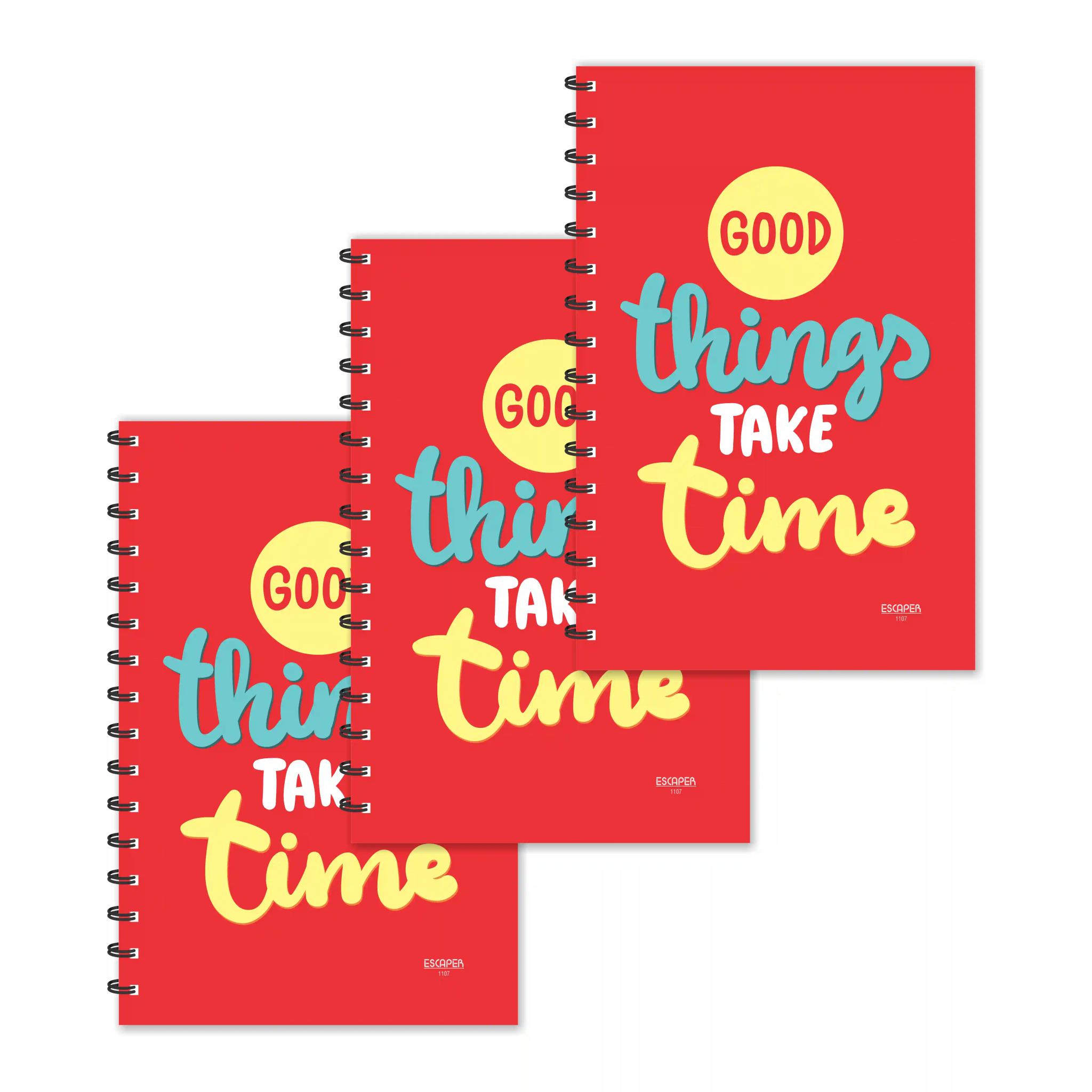 Good Things Take Time Motivational Diaries - Pack Of 3