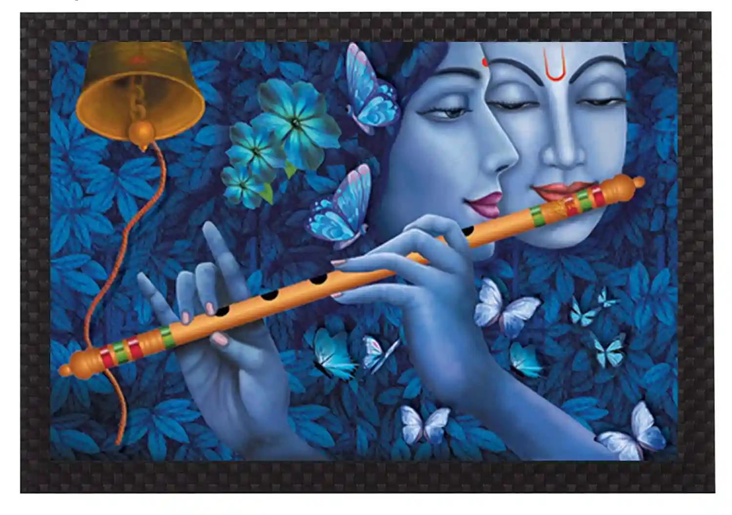 Radha Krishna Wall Painting For Home Decoration Pack of 1 (50 x 35 Cm)- Pattern 152