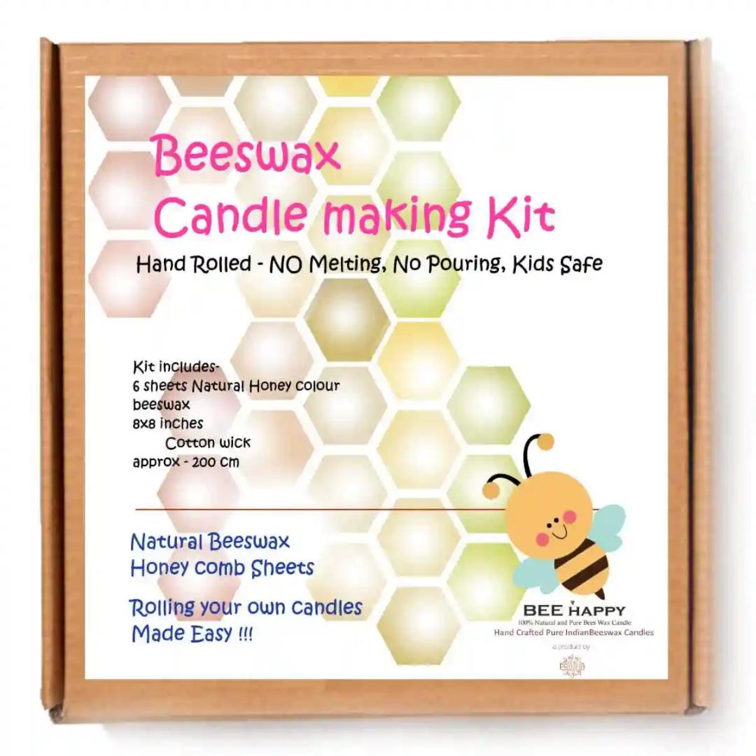 DIY Kit Beeswax Hand Rolled Candle