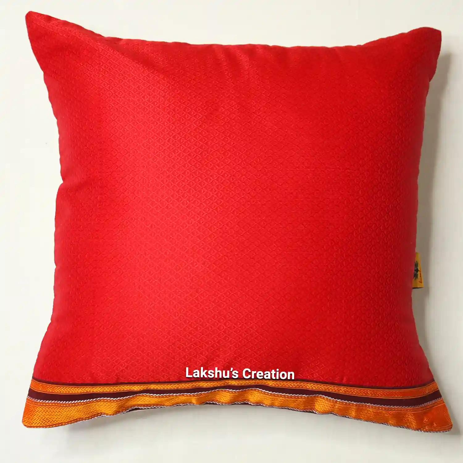 Designer Khun Cushion Covers - Red (Pack of 1)