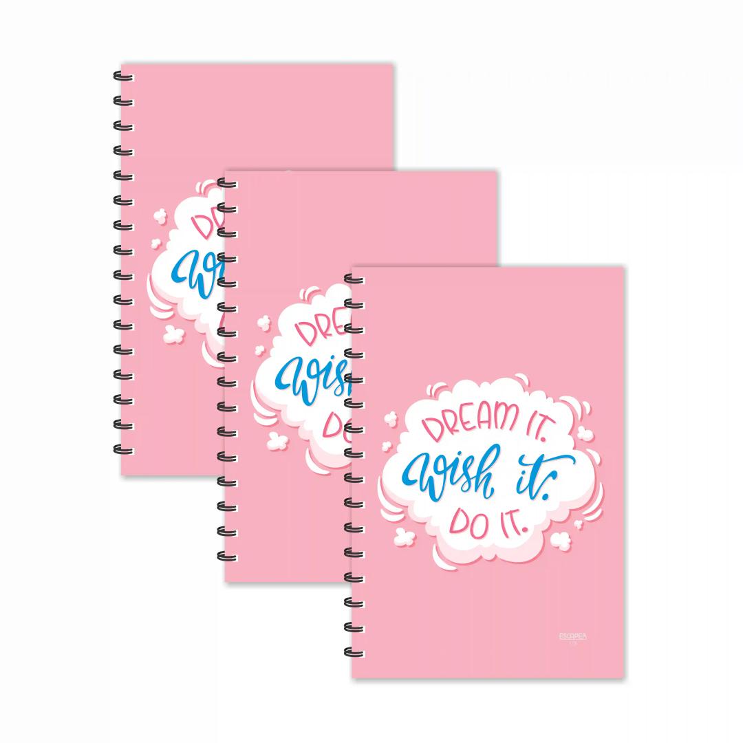 Dream It Wish It Do It Motivational Diaries - Pack Of 3