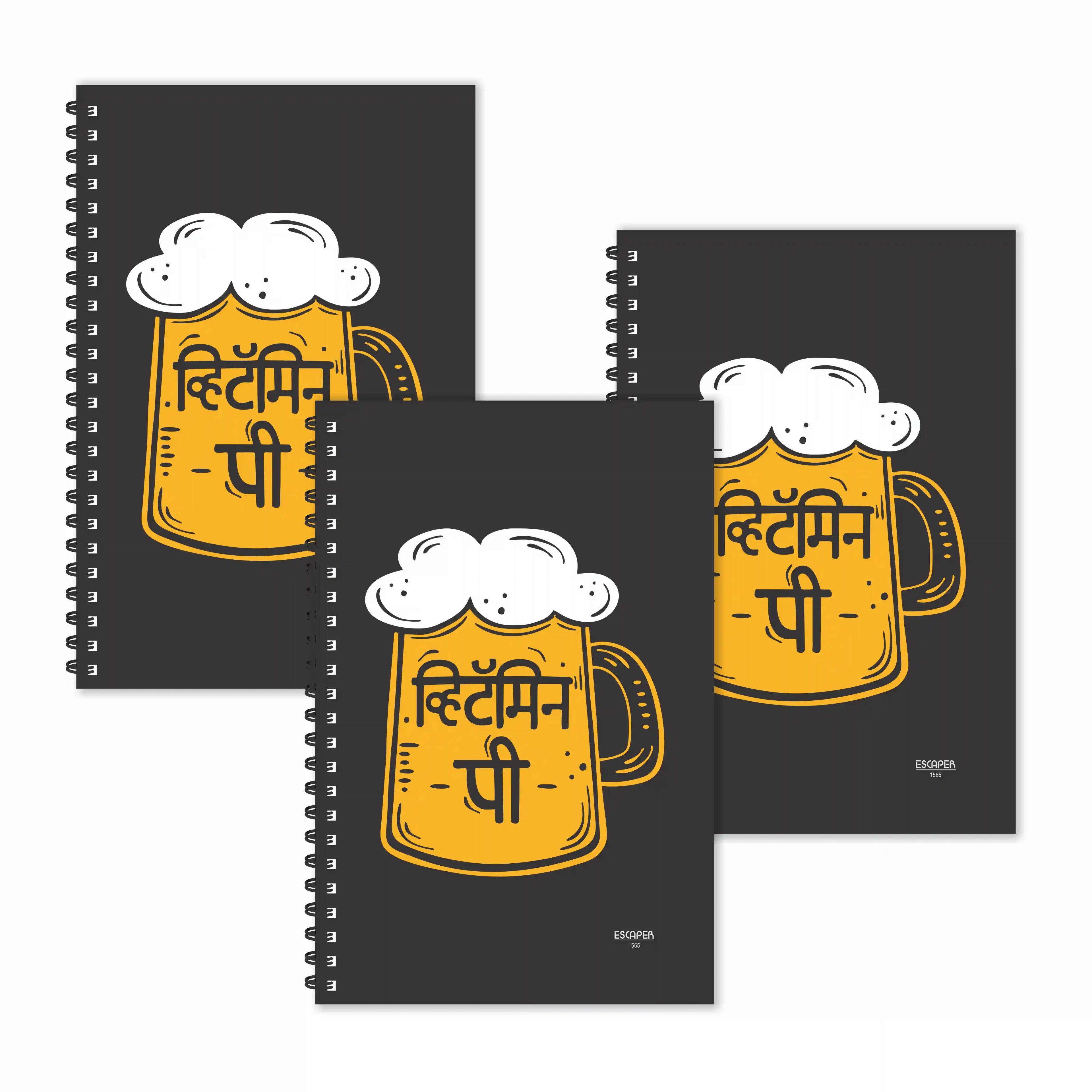 Hindi Quotes Ruled Diaries - Pack Of 3