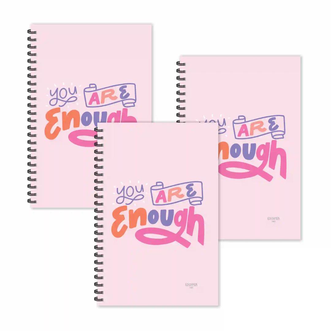 You Are Enough Ruled Diaries - Pack Of 3