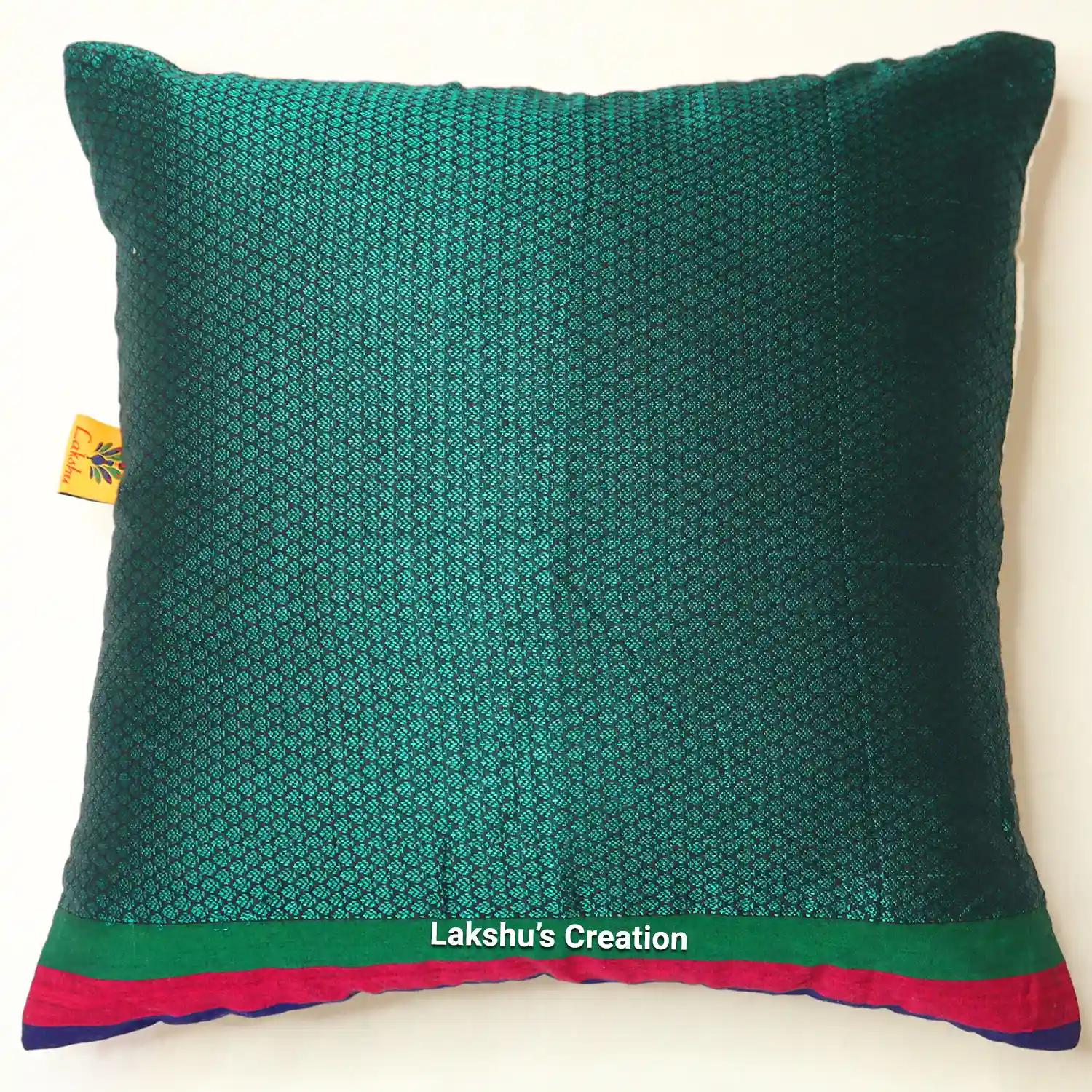 Designer Khun Cushion Covers - Green (Pack of 1)