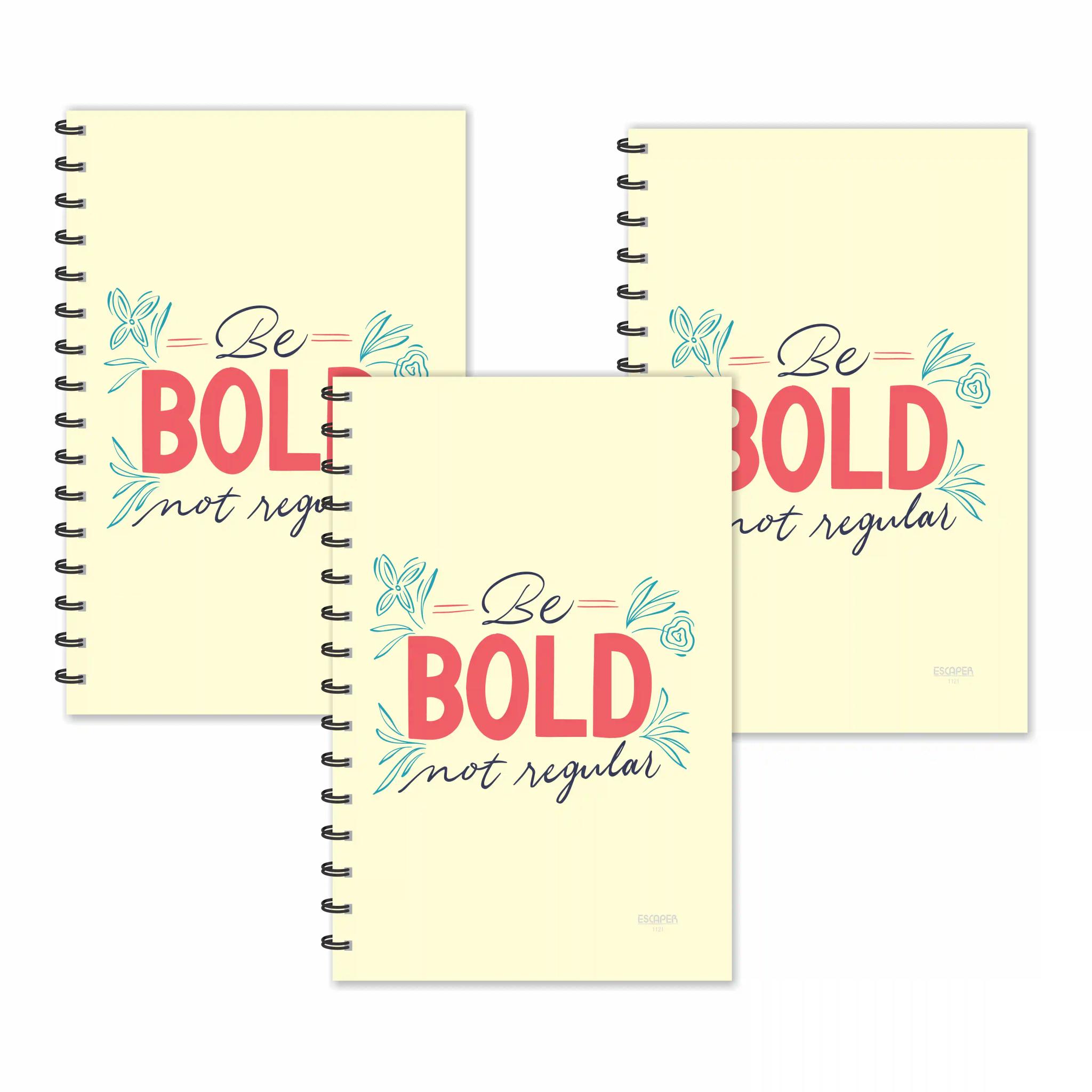 Be Bold Not Regular Motivational Diaries - Pack Of 3