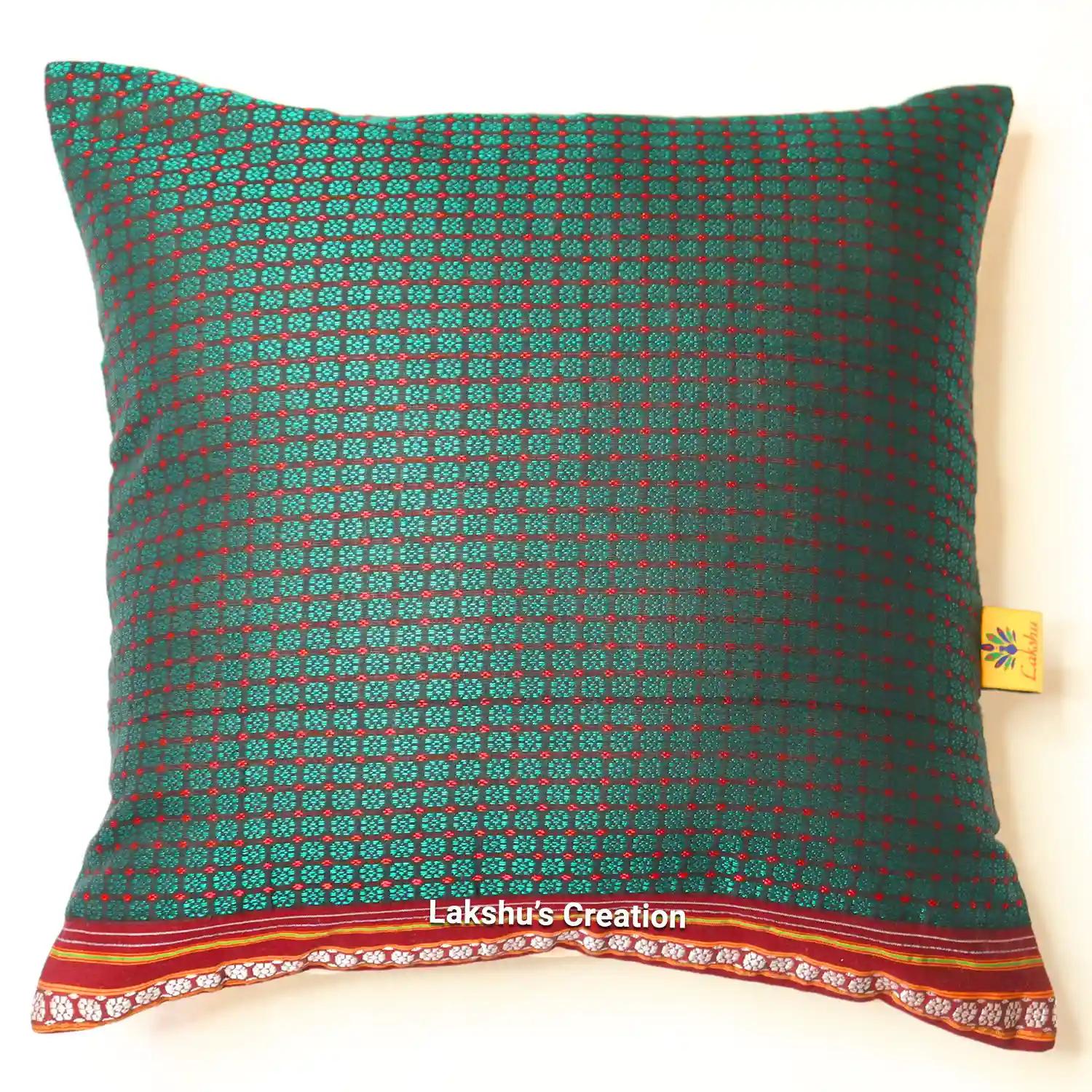 Designer Khun Cushion Covers - Sea Green (Pack of 1)