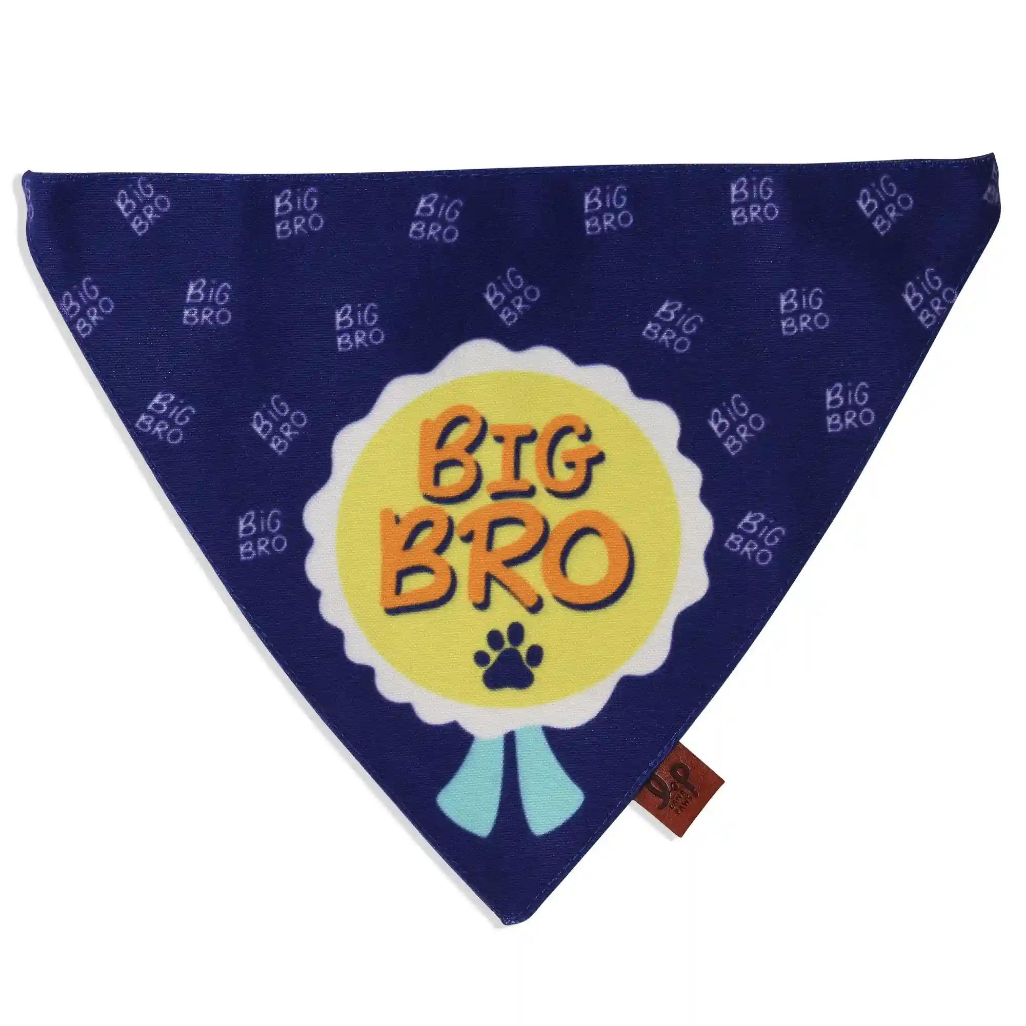 Big Bro Dog Bandana Scarf - Small - Medium