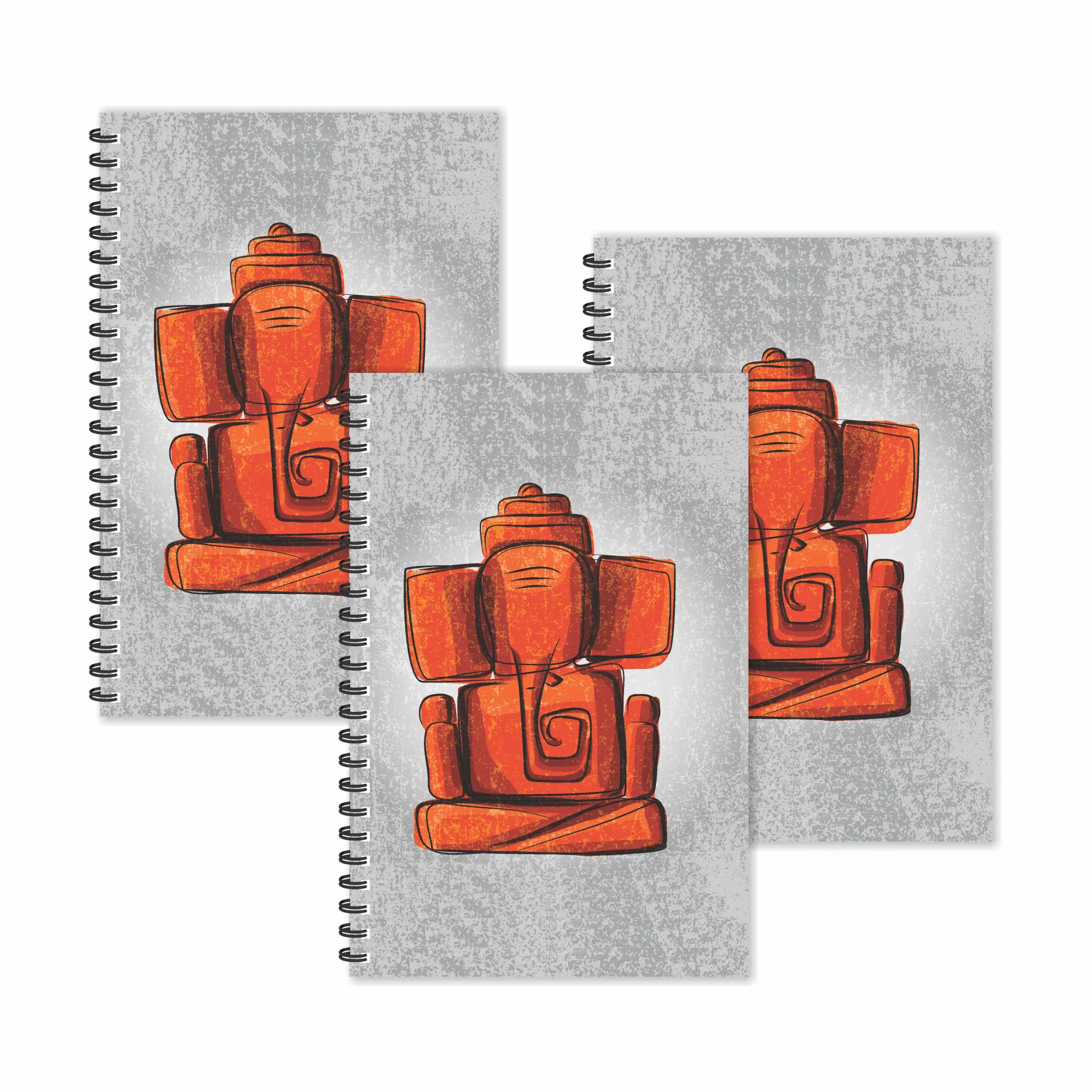 Stone Lord Ganesha Ruled Diaries - Pack Of 3