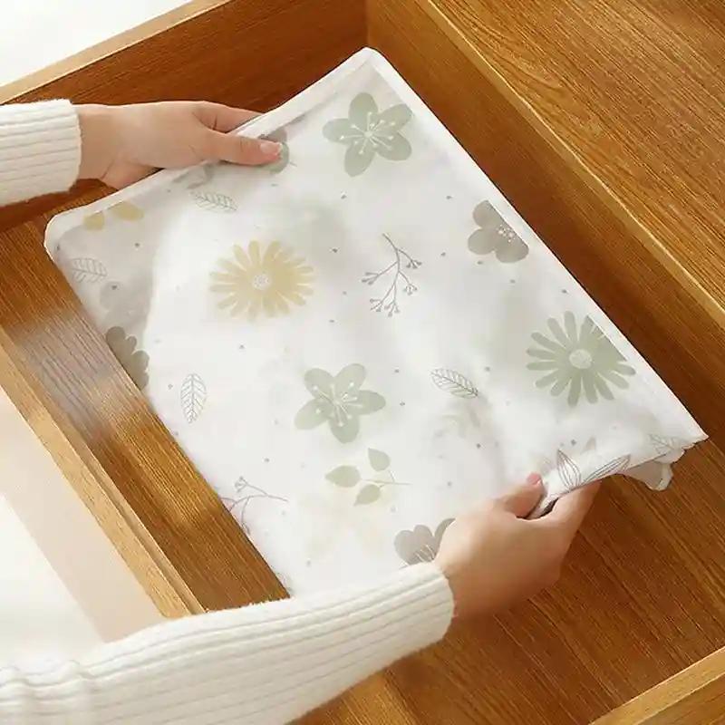 Semi White Transparent Foldable Storage Bag