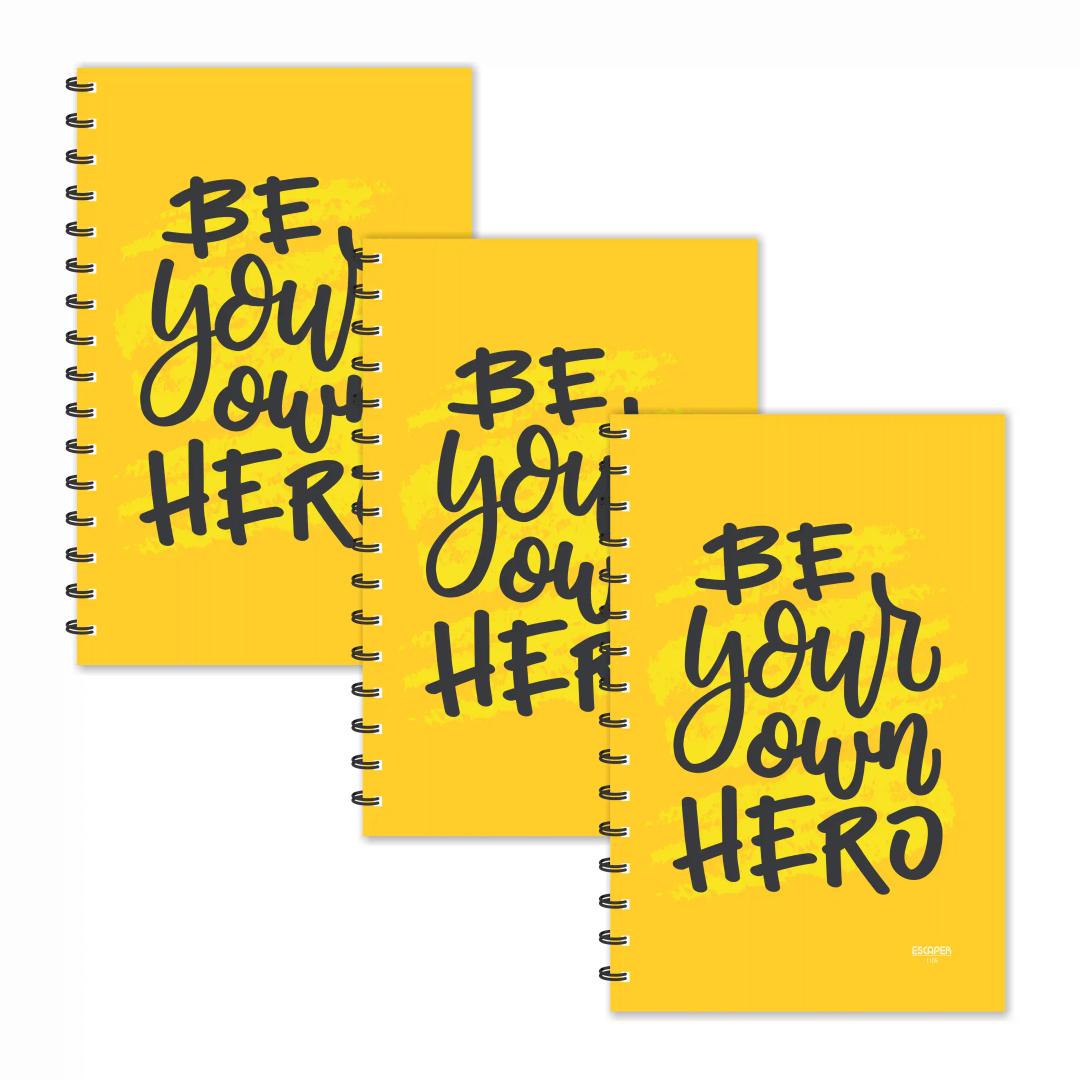 Be Your Own Hero Motivational Diaries - Pack Of 3