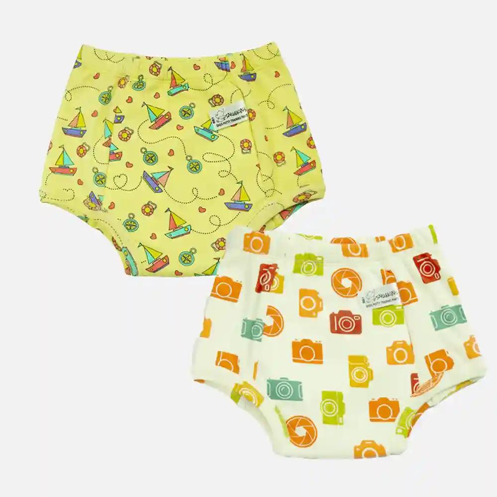 Snugkins Snug Reusable Potty Training Pull-up Pants for Babies/ Toddlers/Kids ( Size 1, Fits 1-2 years) - Pack of 2