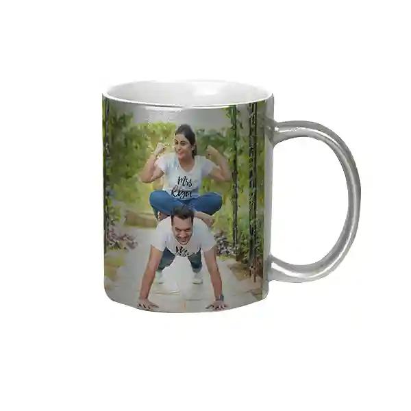 Customized Silver Photo Mug