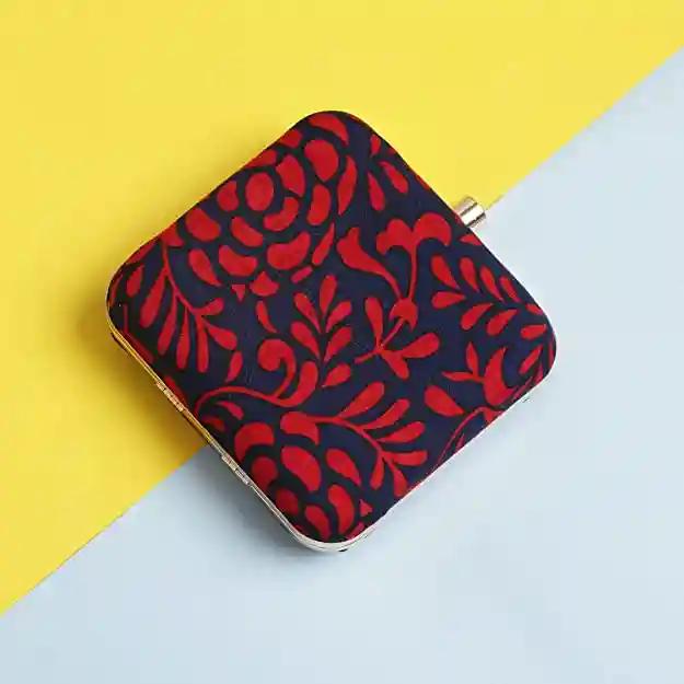 Dark Printed Designer Clutch For Women