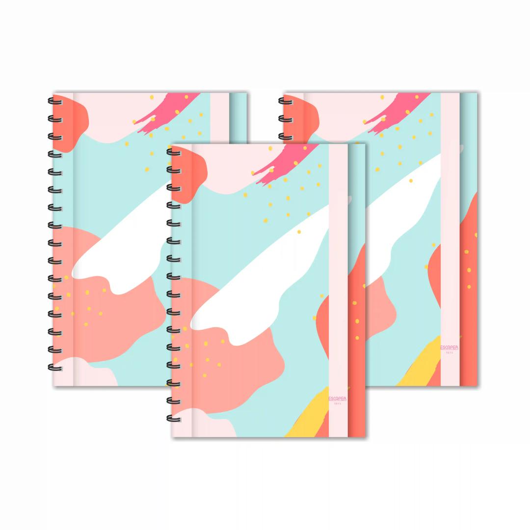 Color Patches Designer Ruled Diaries - Pack Of 3