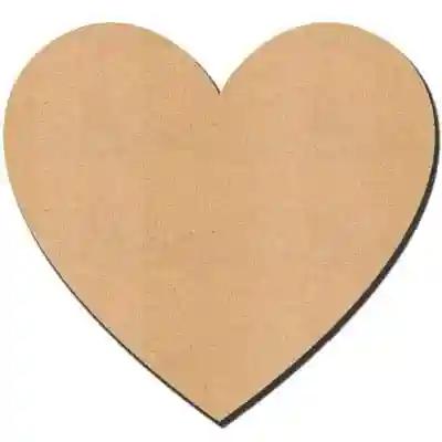 Woodcraft Original Wood MDF Heart Shaped Board Sheets 4 inch - Pack Of 6