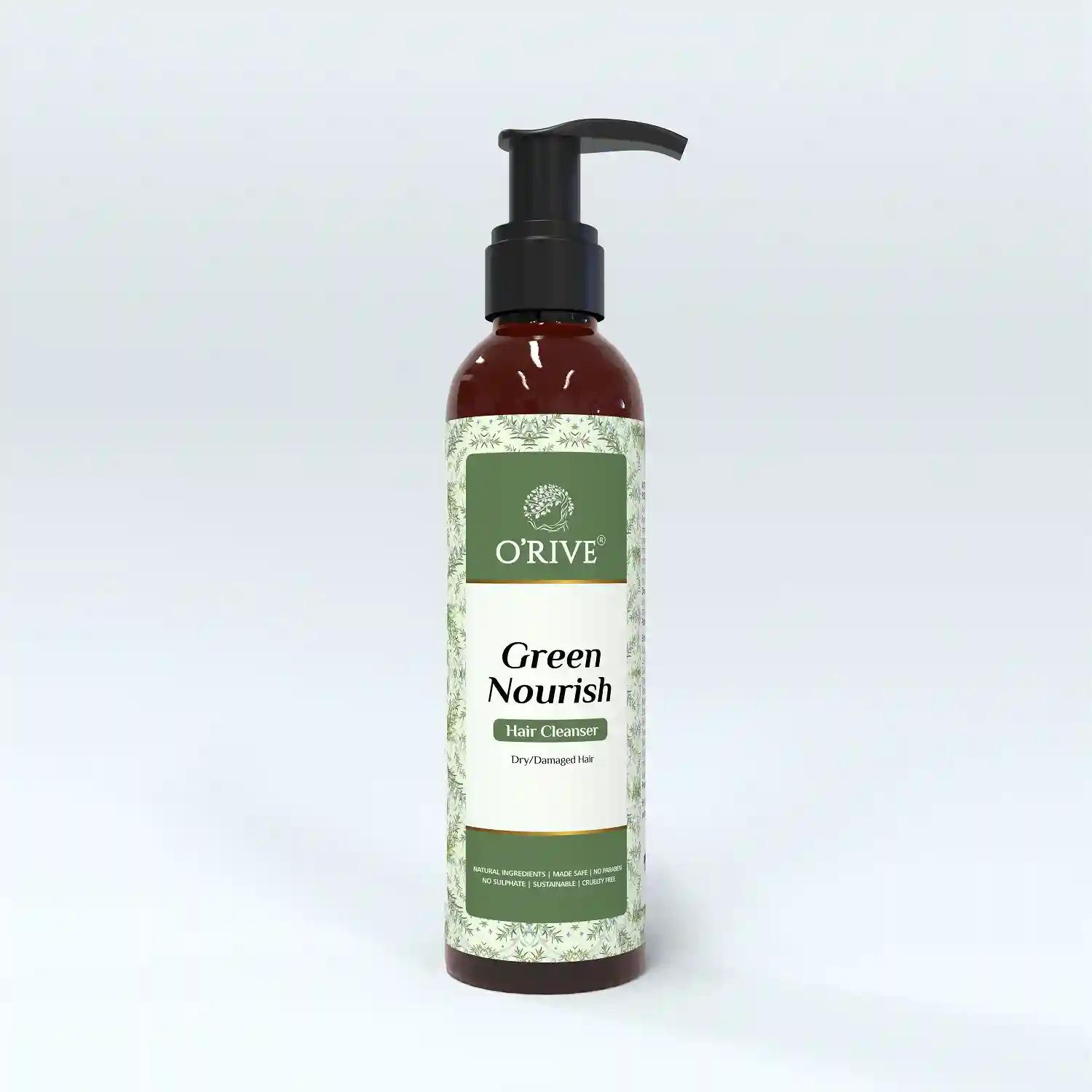 Orive Hair Cleanser - Green Nourish (Aloevera & Rosemary) - 100 Ml