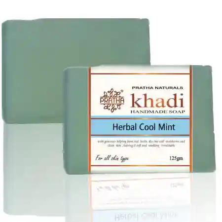 Khadi Herbal Cool Mint Handmade Soap (Pack of 8)