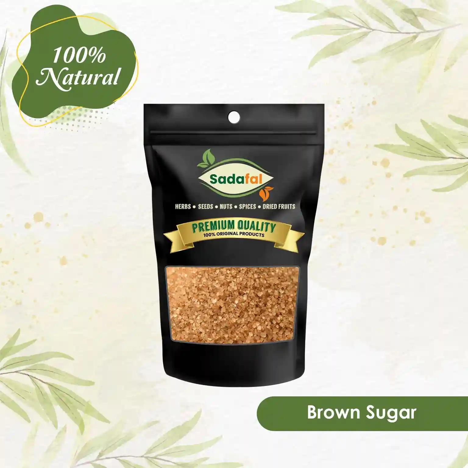 Sadafal Natural Brown Sugar Crystals Pure Refined Cane Sugar - 2700 Grams