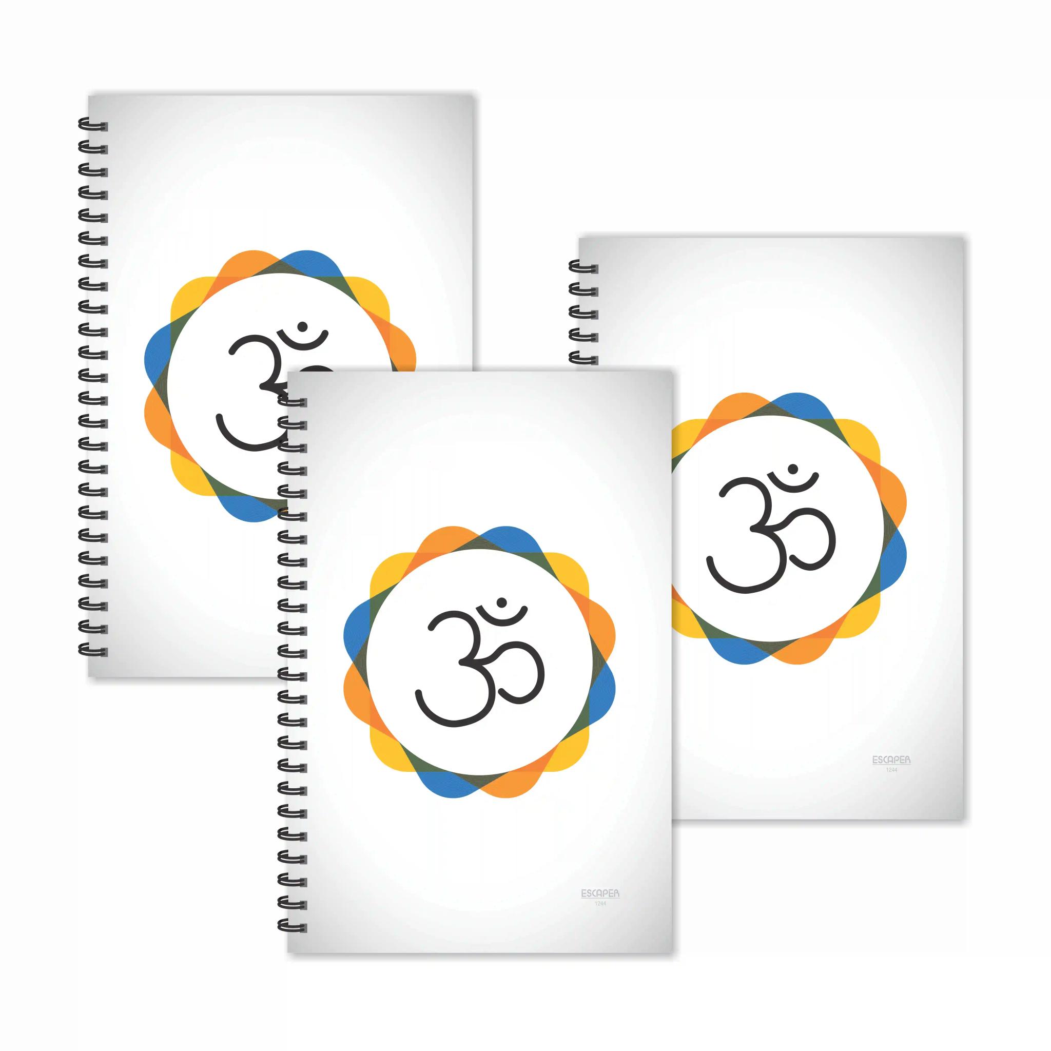 Circle Om Ruled Diaries - Pack Of 3