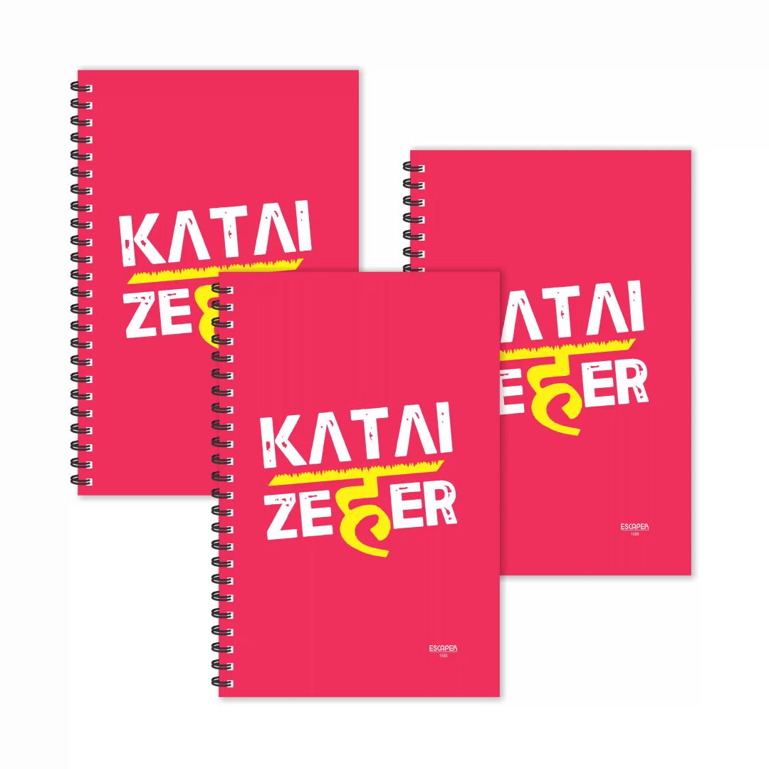 Katai Zeher Hindi Quotes Ruled Diaries - Pack Of 3