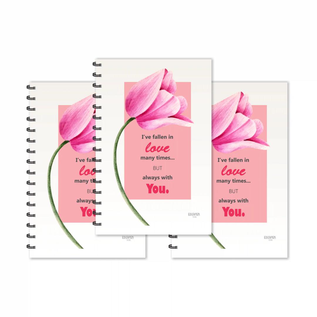 I Have Fallen In Love Many Times Designer Ruled Diaries - Pack Of 3