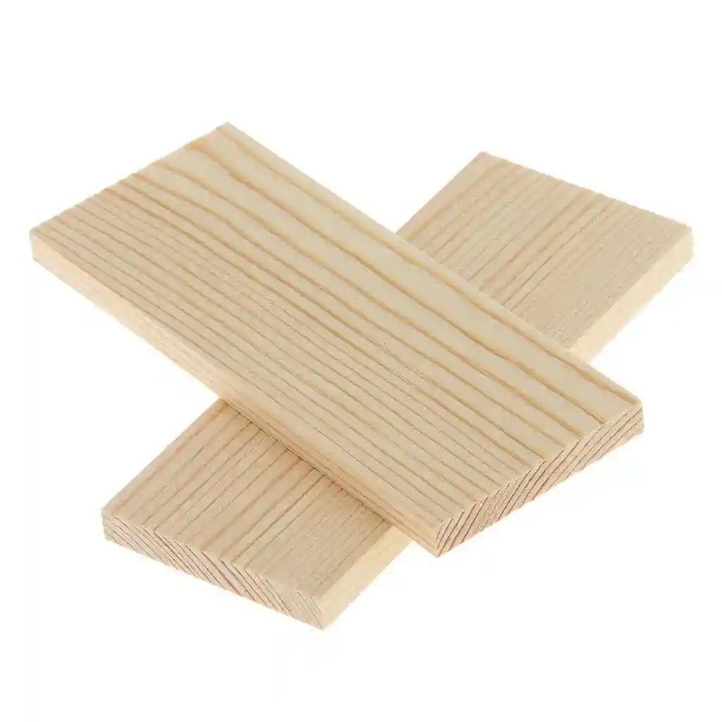 Woodcraft Natural Pine Wood Rectangle Board Panel For Arts Craft 10 x 4 cm -  Pack Of 10