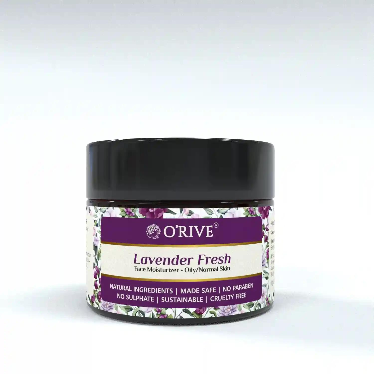 Orive Facial Moisturiser Lavender Fresh (Rosehip & Lavender) - 50 Ml