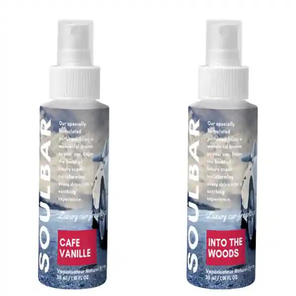 Cafe Vanille & Into The Woods Car Perfume Spray - Pack of 2