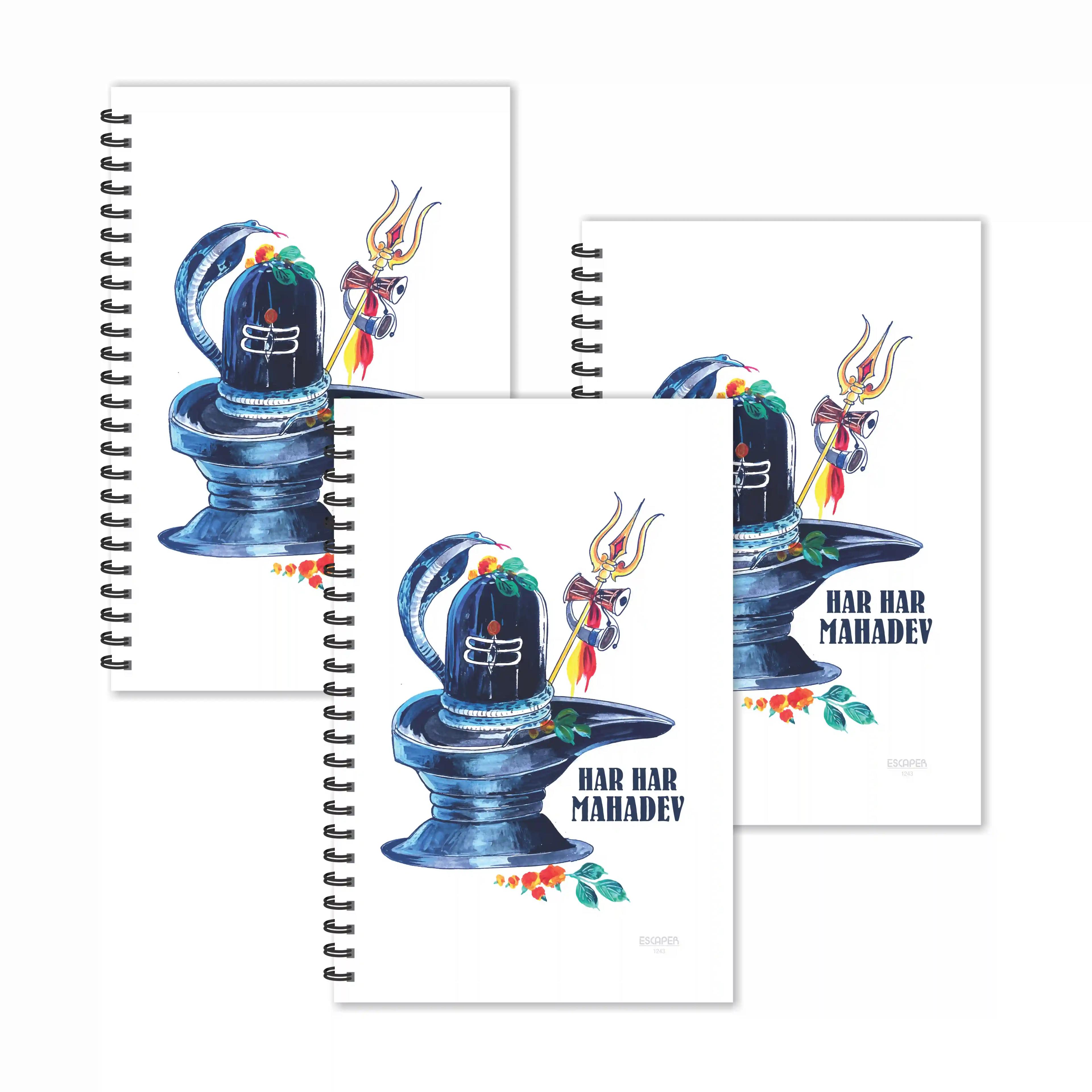 Shivling Mahadev Ruled Diaries - Pack Of 3