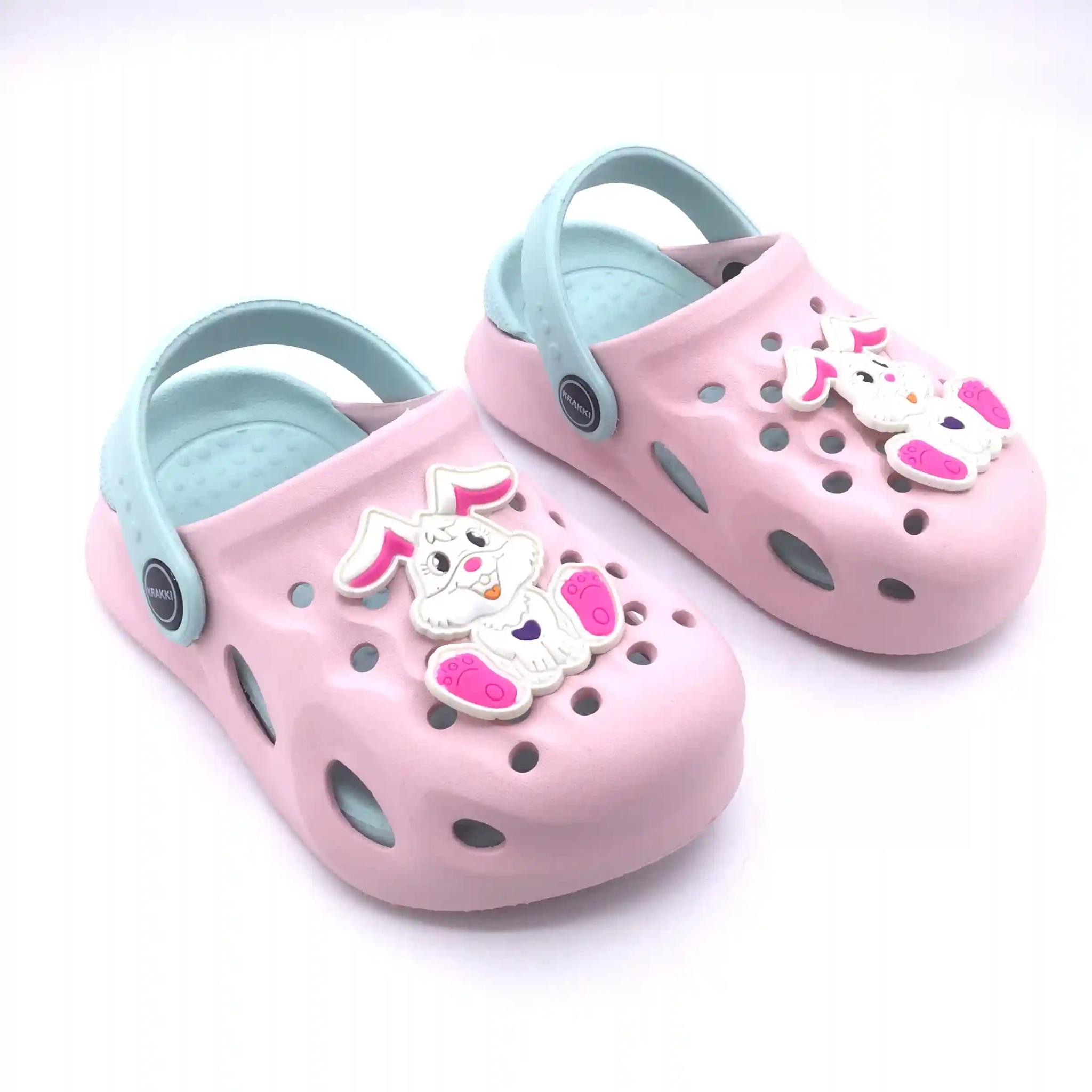 Kids Applique Clogs | Pink-  2 to 2.5 Years