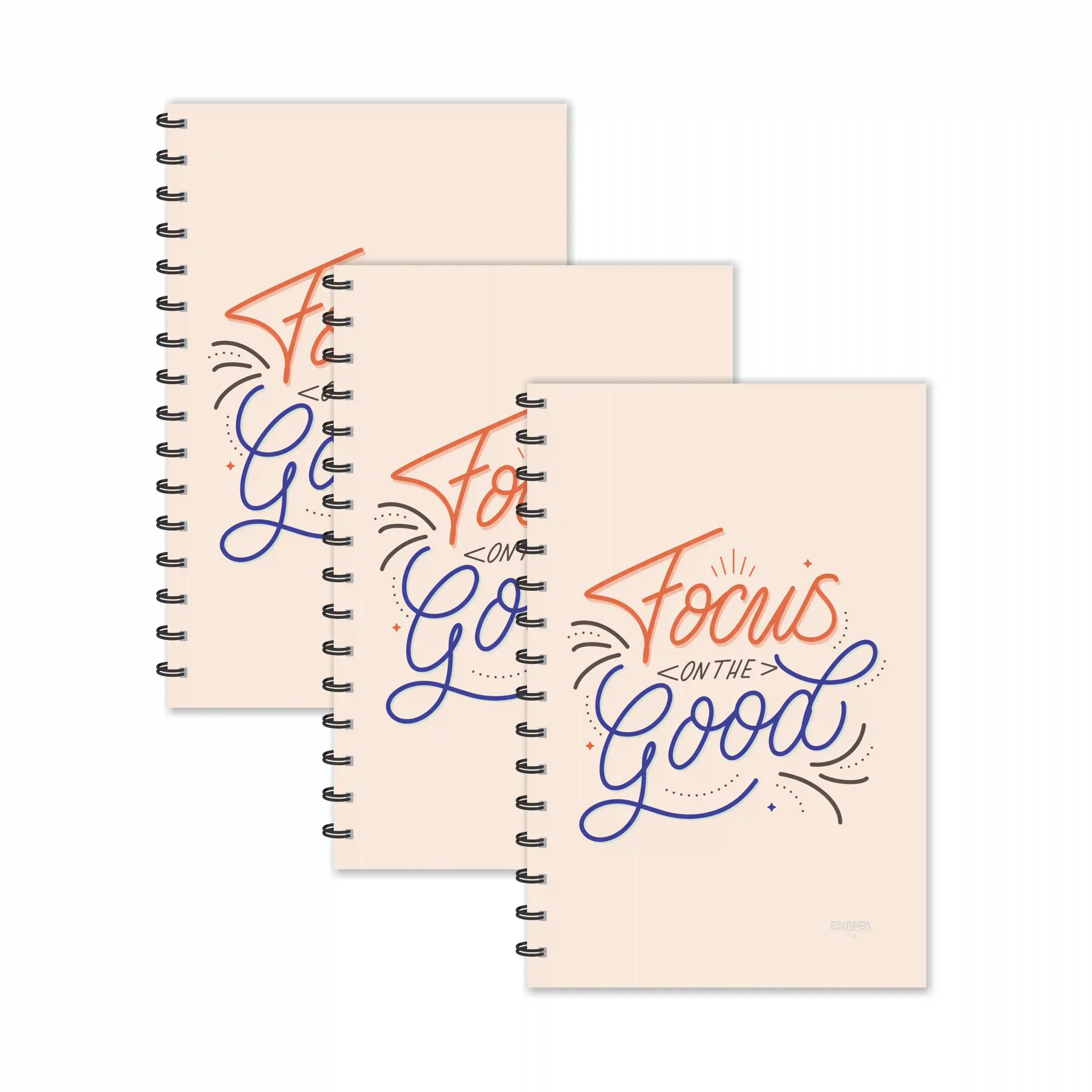 Focus On The Good Motivational Diaries - Pack Of 3