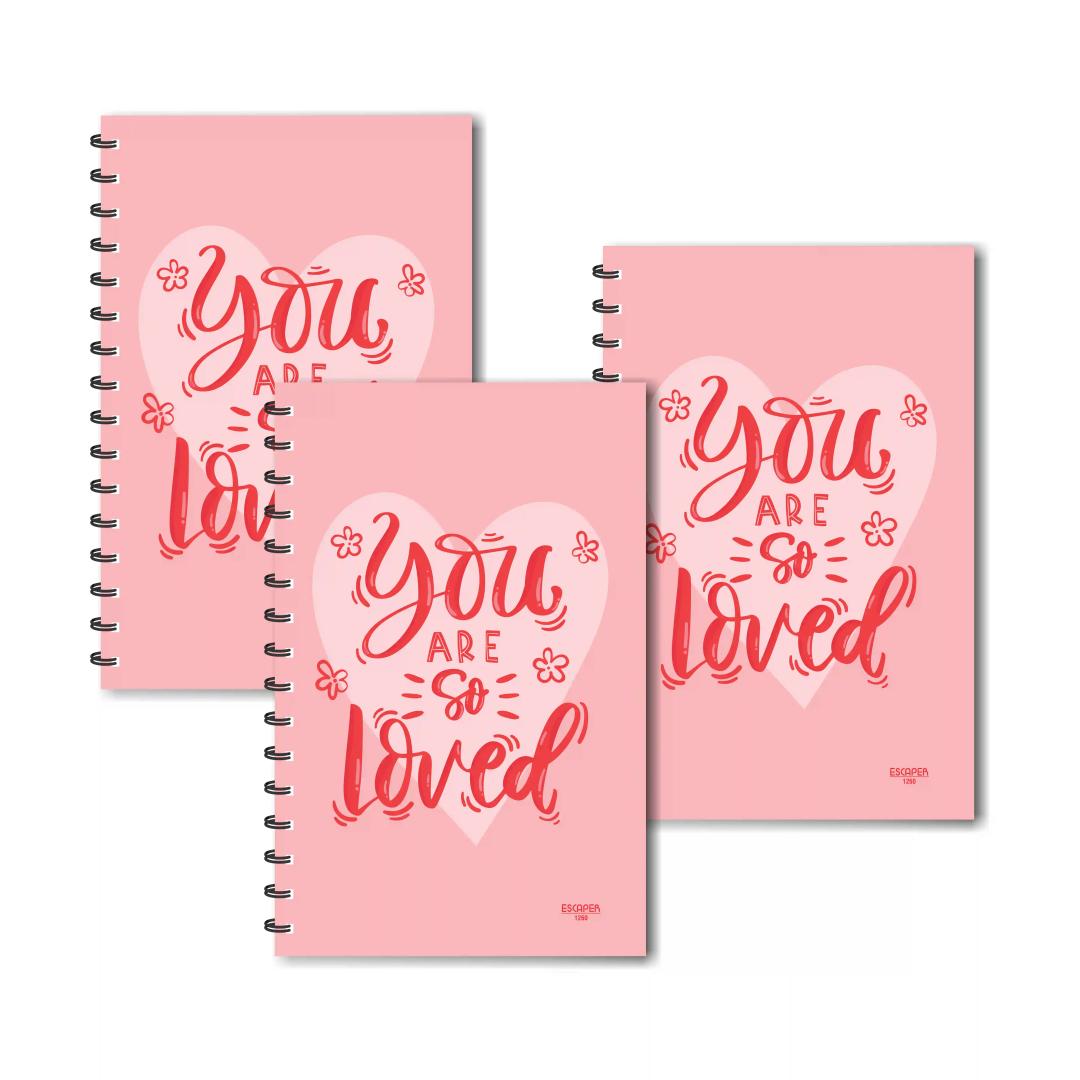 You Are So Loved Designer Ruled Diaries - Pack Of 3