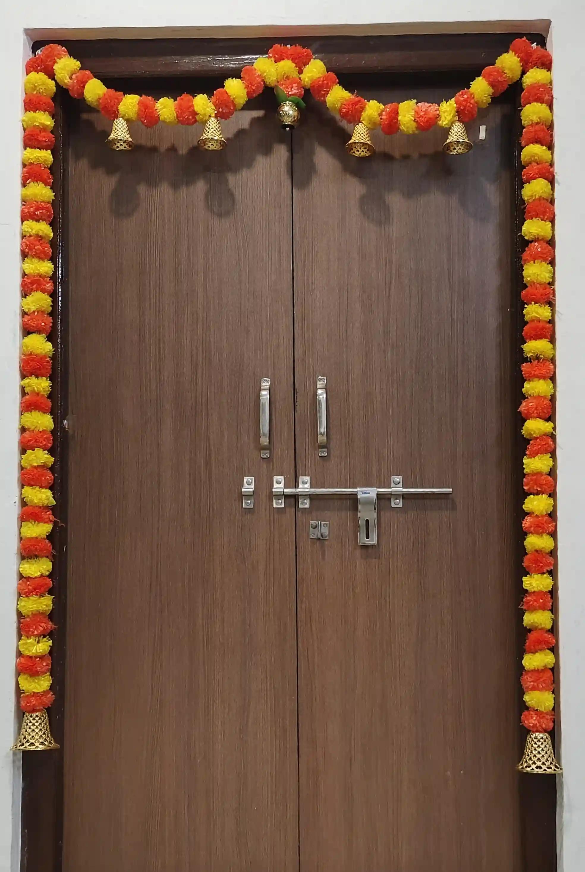 Artificial Marigold Flowers Garland For Door Hangings