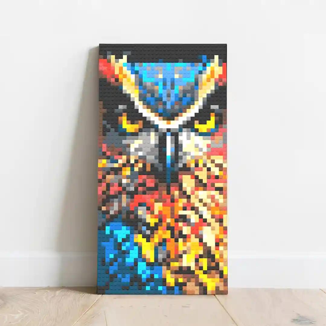 Night Wings (Owl) Pixel Art Without Frame - Small