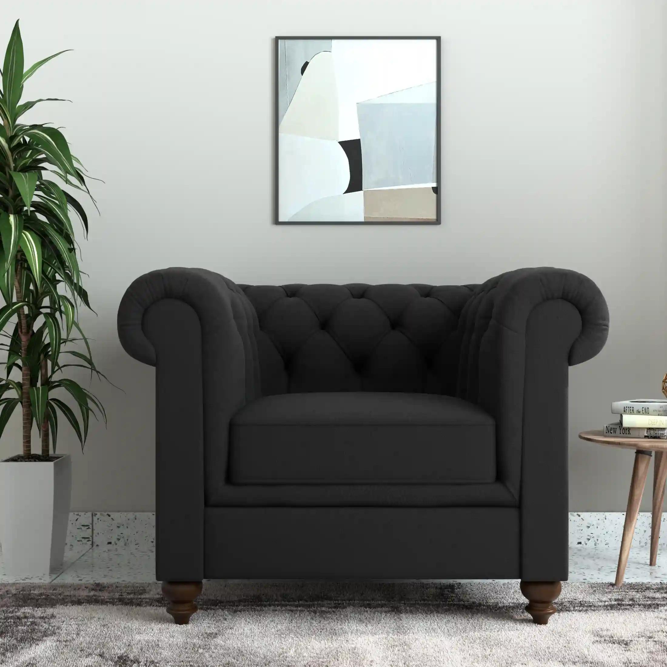 Dallas Sofa Set - 1 Seater (Charcoal Grey)