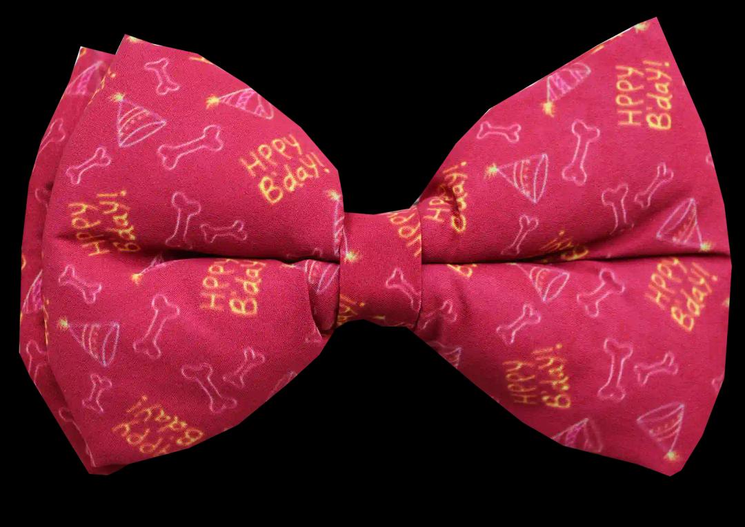 Happy Birthday Dog Bowtie - Small - Medium