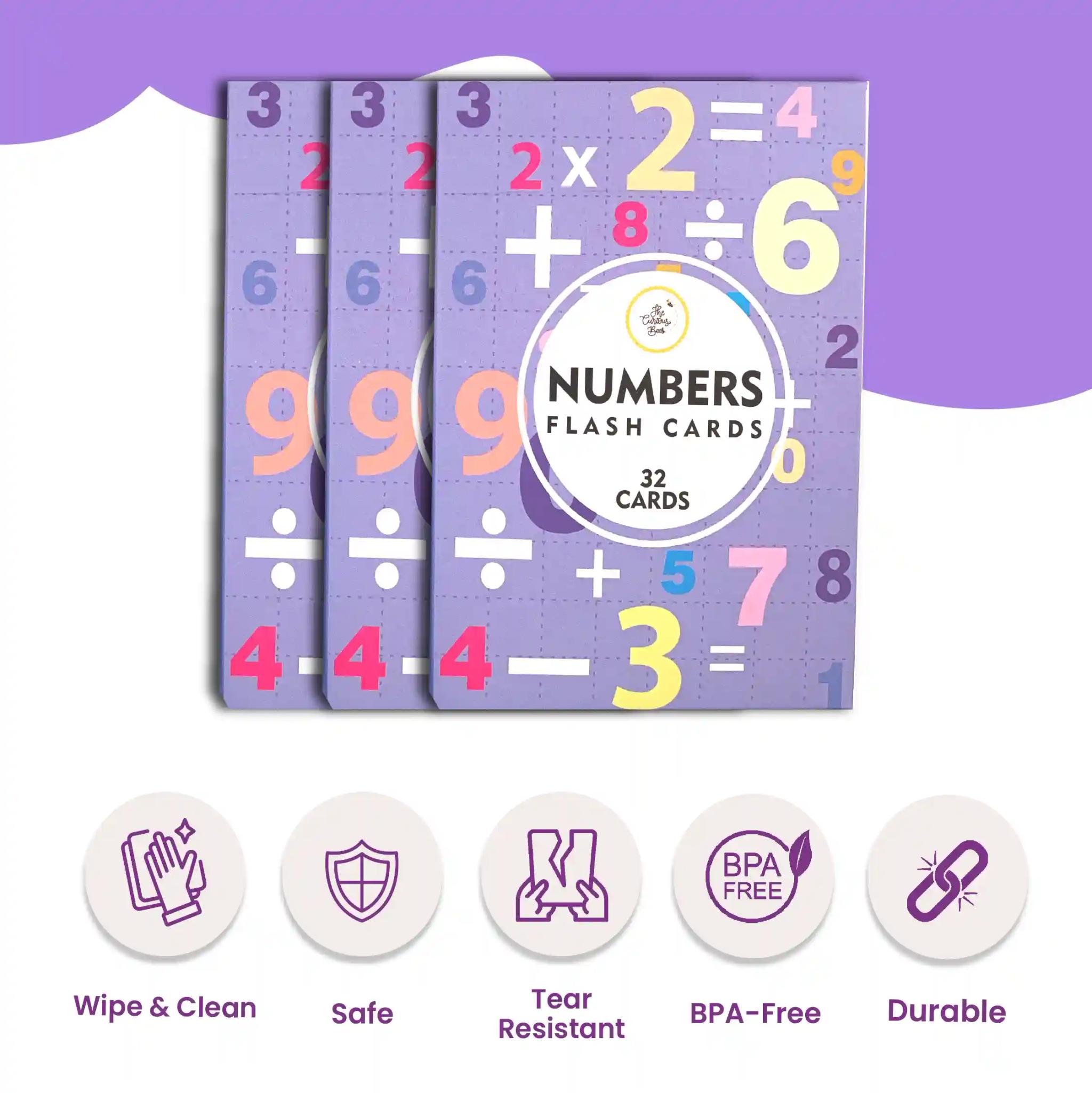 The Curious Bees - Numbers Flash Cards